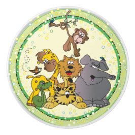 Safari Jungle Baby djur Knopp