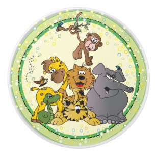 Safari Jungle Baby djur Knopp