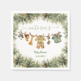 Safari Jungle Baby Shower Clothesline Pappersservett
