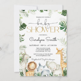 Safari JUNGLE Baby Shower-inbjudan Inbjudningar