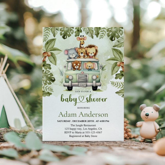 Safari Jungle Baby Shower Invitation  Inbjudningar (Skapare uppladdad)