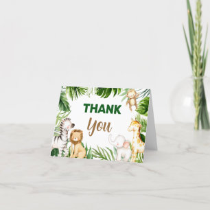 Safari Jungle Baby Shower Tack för ditt kort