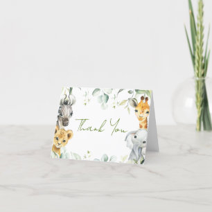 Safari Jungle Baby Shower Tack för ditt kort