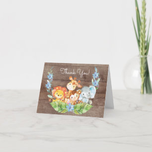 Safari Jungle Baby Shower Tackkort