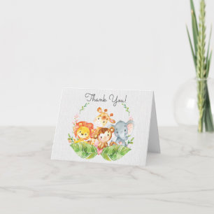 Safari Jungle Baby Shower Tackkort