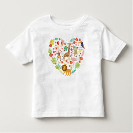 Safari Jungle, Cute Safari Heart T Shirt