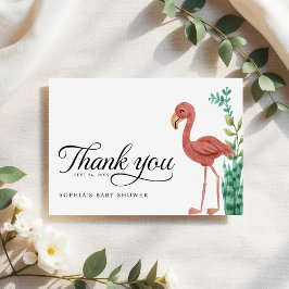 Safari Jungle Flamingo Boys Baby Shower Tack Kort