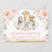  Safari Jungle Flicka Shower Diaper Raffle