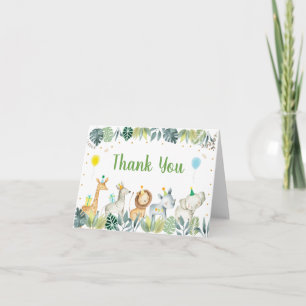 Safari Jungle Party Animal Birthday Tack Kort