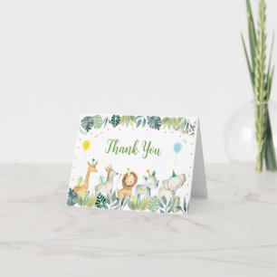 Safari Jungle Party Animal Birthday Tack Kort