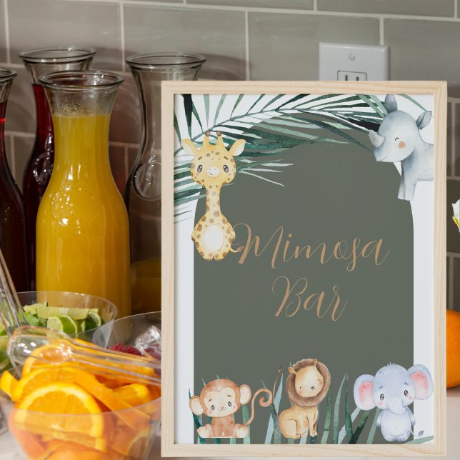 Safari Jungle Theme Mimosa Pub Sign Poster (Skapare uppladdad)