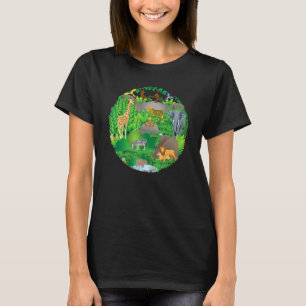 Safari Jungle Zoo Animal Birthday Mamma Pappa Crew T Shirt