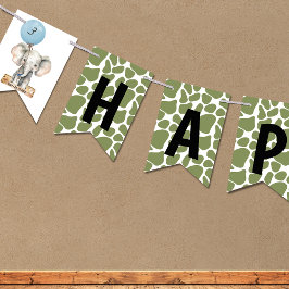 Safari Jungle Zoo Animals Elephant Balloon Vimplar