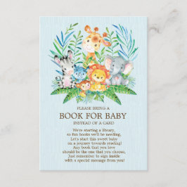 Safari JungleBoysBaby Shower Bok för Baby Tilläggskort
