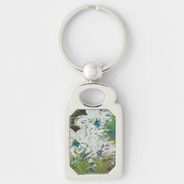 Safari Keychain Rektangulärt Silverfärgad Nyckelring