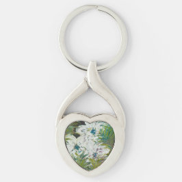 Safari Keychain Twisted Heart Silverfärgad Nyckelring