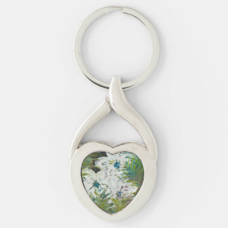 Safari Keychain Twisted Heart Silverfärgad Nyckelring