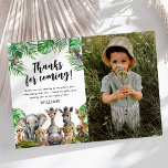 Safari Kids Photo Birthday Tack Kort<br><div class="desc">Skapar dig att visa förståelse för vänner och familj samtidigt som du hämtar värdefulla minnen från ett barns födelsedag kan vara en utmaning, men med höger verktyg blir tack och lov kort en engagerande roligt. I dessa barns födelsedag tackar vi dig för att du har kort med levande vattendroppsdjur, buskar...</div>
