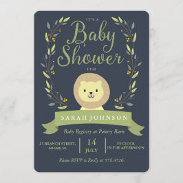 Safari Lejon Baby Shower-inbjudan Inbjudningar