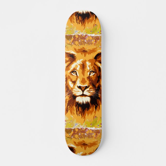 Safari Lejon | Färgskartong för Lejon skateboard (Framsida)