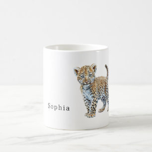 Safari Leopard Katt Djur Kaffemugg