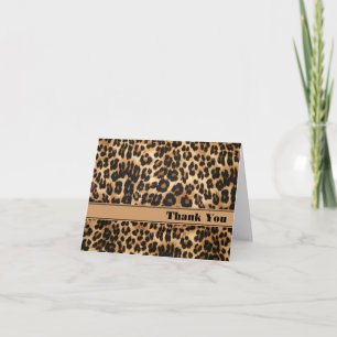 Safari Leopard Note Card Kort