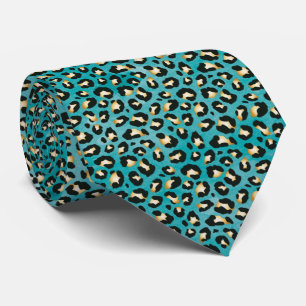 Safari Leopard Teal Rosettes Slips