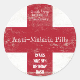 Safari Malaria Stickers Runt Klistermärke