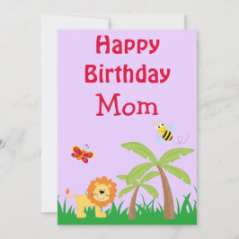 Safari Mamma Hänthday Lavender Julkort