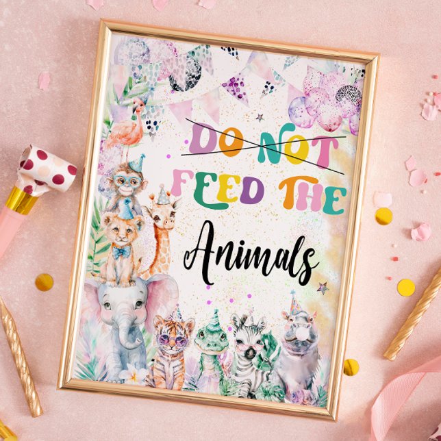 Safari Mata inte Födelsedagsfesten Djur Poster (Skapare uppladdad)