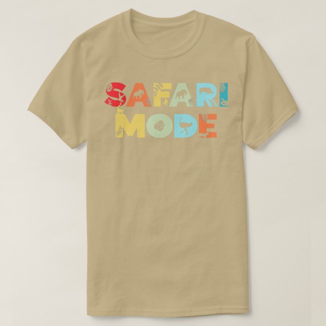 Safari Mode Wildlife Animal Zoo Animal Funny Safar T Shirt (Design framsida)