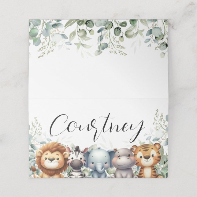 Safari Namn-platskort Placeringskort (Utvändigt utvikt)