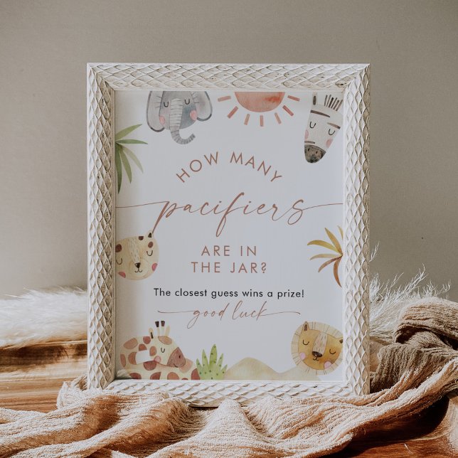 SAFARI Nappar i Burk Baby Shower Game Poster (Skapare uppladdad)