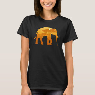 Safari natur vildmark minimalism elefant t shirt