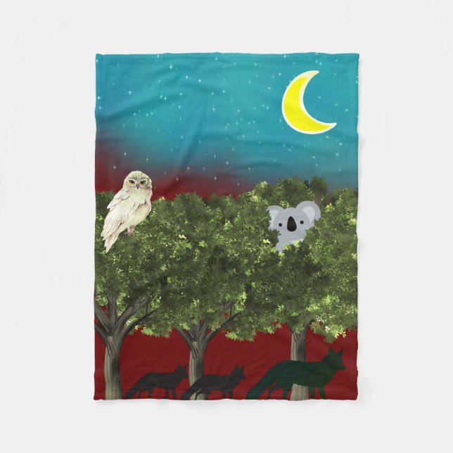 Safari Night Fleece Blanket (Framsidan)