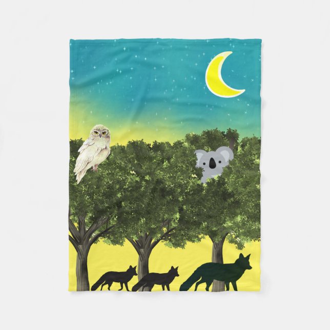 Safari Night Fleecefilt (Framsidan)