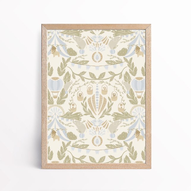 Safari Nursery Gender Neutral Poster Wall Art (Skapare uppladdad)