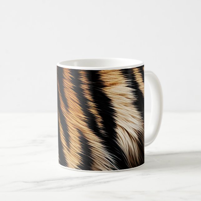 Safari Orange Black Tiger Kaffemugg (Framsida höger)