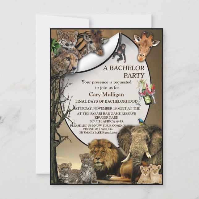 Safari Park Outdoor Bachelor Party (Framsida)