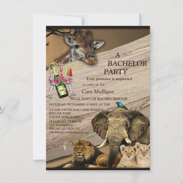 Safari Park Outdoor Bachelor Party (Framsida)