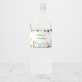 Safari Party Animal Jungle Birthday Vattenflaskor Etikett