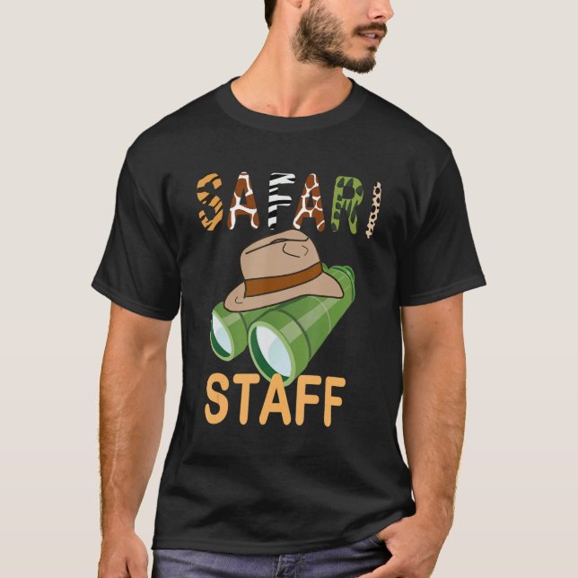 Safari-personalen Safari Birthday Zoo Birthday T Shirt (Framsida)