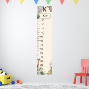 Safari Personligt Namn Monogram K Tillväxtdiagram Poster