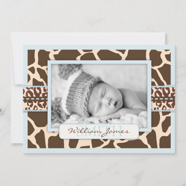 Safari Pojke Annonskort Meddelande (Framsida)