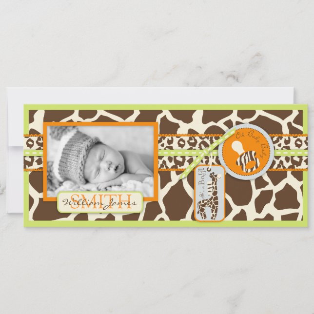 Safari Pojke Grön Hög Annonsering Meddelande (Framsida)