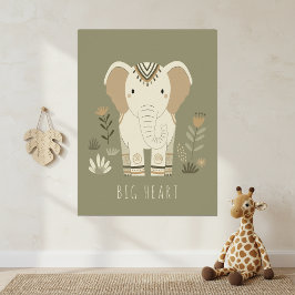 Safari Porträtt Elefant ID1264 Poster