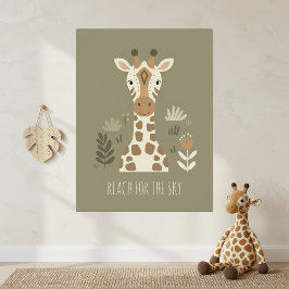 Safari Porträtt Giraff ID1264 Poster