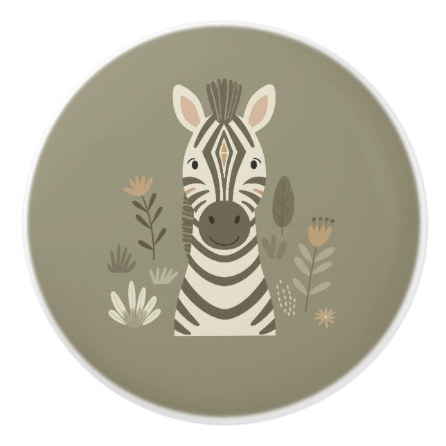 Safari Porträtt Zebra ID1264 Knopp (Framsidan)