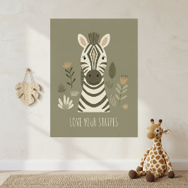 Safari Porträtt Zebra ID1264 Poster