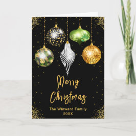 Safari Print Ornaments Merry Christmas Helgkort